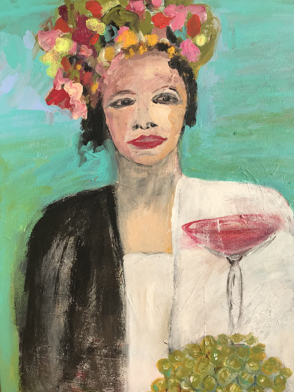 Frida mit Weinpokal (2017)