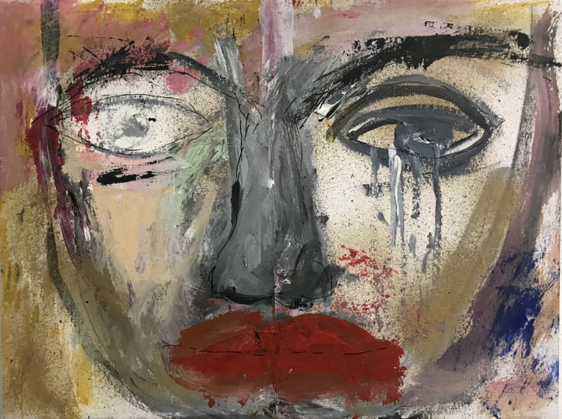 Gesicht mit Tränen (2017)